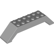 Lego kostka (kostička) most 10x2x2 sklon (šikmá) 45° oboustranná, světle modro šedá (6067982)